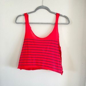 Urban Outfitters Striped Crop Top Tank  Red & Navy